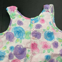 Load image into Gallery viewer, Girls Stix n Stones, lined lightweight floral cotton top, L: 37cm, GUC, size 1,  