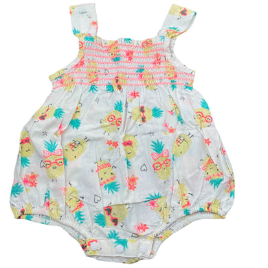 Girls Pumpkin Patch, lightweight cotton summer romper, EUC, size 00,  