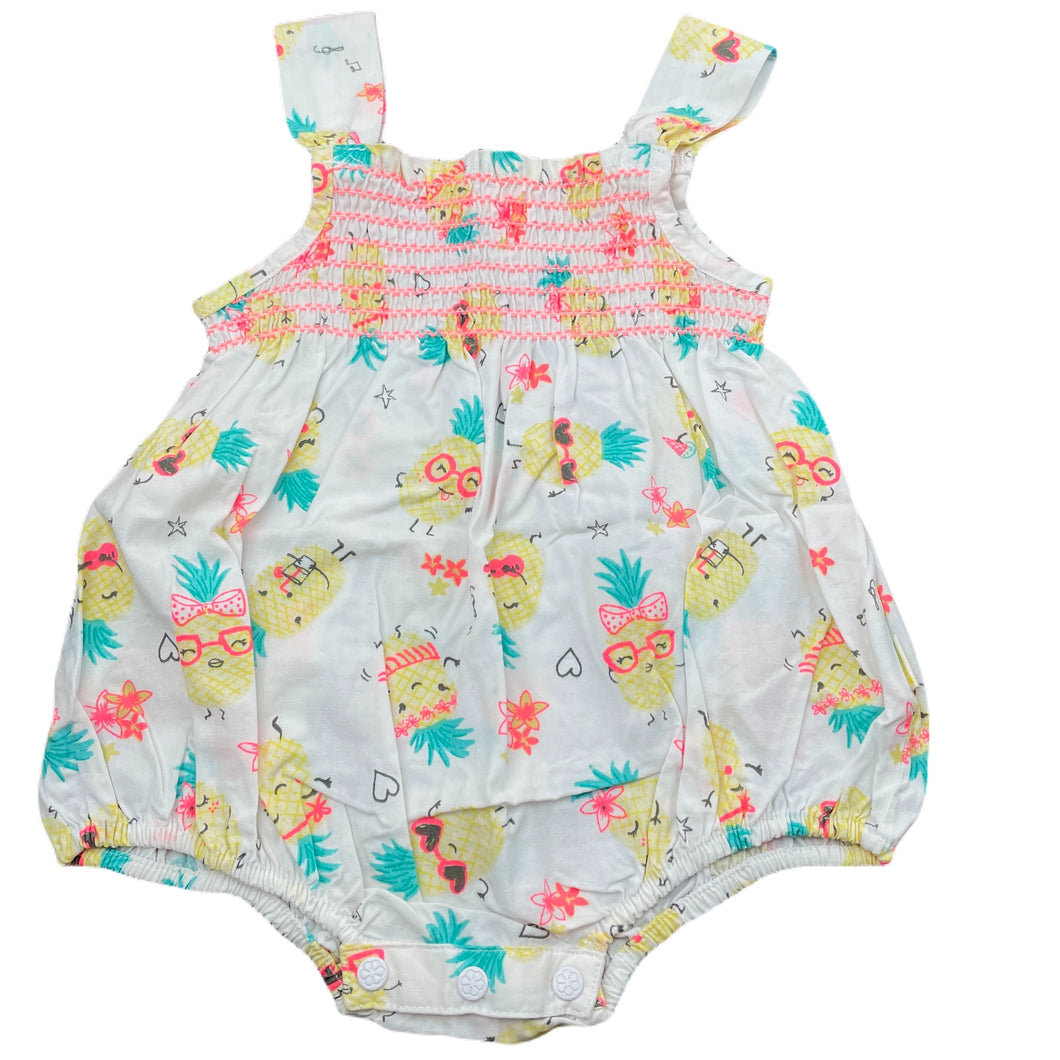 Girls Pumpkin Patch, lightweight cotton summer romper, EUC, size 00,  