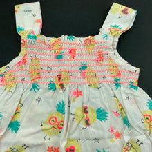Load image into Gallery viewer, Girls Pumpkin Patch, lightweight cotton summer romper, EUC, size 00,  