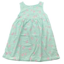 Load image into Gallery viewer, Girls Target, cotton casual dress, flamingos, EUC, size 1, L: 46cm