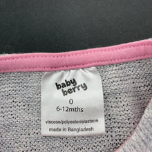 Load image into Gallery viewer, Girls Baby Berry, lightweight knit top, rabbits, EUC, size 0,  