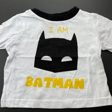 Load image into Gallery viewer, Boys DC Comics, Batman cotton long sleeve top, EUC, size 000,  