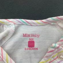 Load image into Gallery viewer, Girls Mix Baby, striped soft cotton top, EUC, size 000,  