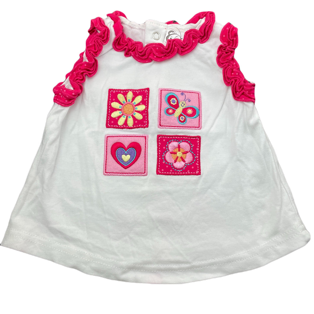 Girls Target, embroidered cotton summer top, EUC, size 00,  