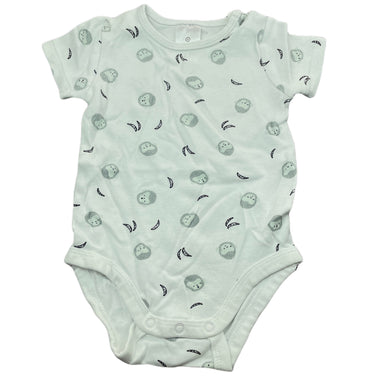 unisex Target, cotton bodysuit / romper, monkeys, EUC, size 00,  