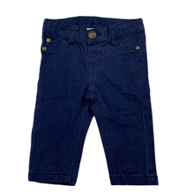 Load image into Gallery viewer, Girls Pumpkin Patch, navy stretch cotton pants, adjustable, GUC, size 000,  