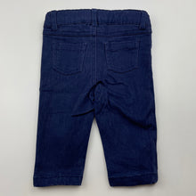 Load image into Gallery viewer, Girls Pumpkin Patch, navy stretch cotton pants, adjustable, GUC, size 000,  