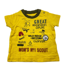 Load image into Gallery viewer, Boys Carters, yellow cotton t-shirt / top, EUC, size 000,  