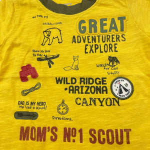Boys Carters, yellow cotton t-shirt / top, EUC, size 000,  