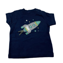 Load image into Gallery viewer, Boys Carters, navy cotton t-shirt / top, EUC, size 000,  