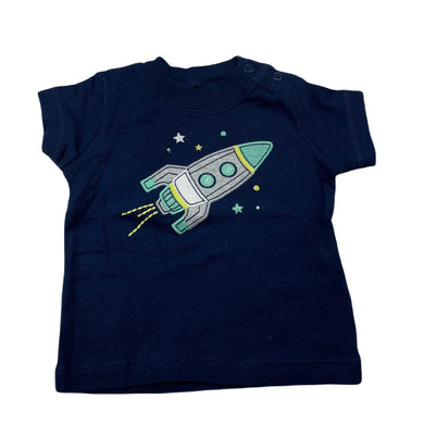 Boys Carters, navy cotton t-shirt / top, EUC, size 000,  