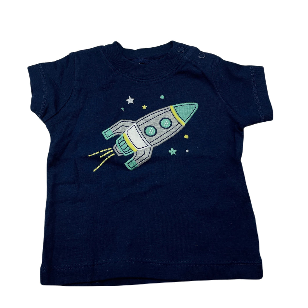 Boys Carters, navy cotton t-shirt / top, EUC, size 000,  