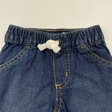 Load image into Gallery viewer, Boys Carters, lightweight denim pants, elasticated, EUC, size 000,  