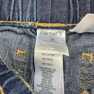 Boys Carters, lightweight denim pants, elasticated, EUC, size 000,  