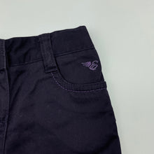 Load image into Gallery viewer, Girls Esprit, cotton lined dark purple pants, adjustable, EUC, size 3 months,  