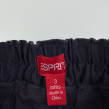 Load image into Gallery viewer, Girls Esprit, cotton lined dark purple pants, adjustable, EUC, size 3 months,  