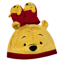 Load image into Gallery viewer, unisex Disney, Winnie the Pooh winter hat + mitts, NEW, size 00,  