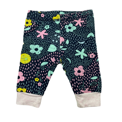 Girls Target, navy floral leggings / bottoms, EUC, size 0000,  