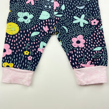 Load image into Gallery viewer, Girls Target, navy floral leggings / bottoms, EUC, size 0000,  