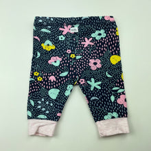 Load image into Gallery viewer, Girls Target, navy floral leggings / bottoms, EUC, size 0000,  