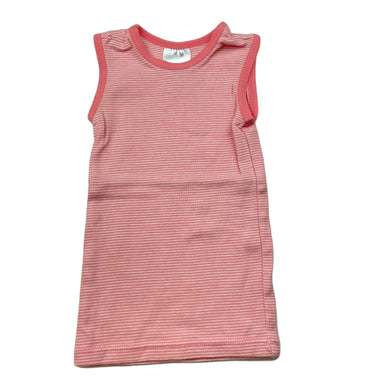 Girls Target, pink stripe cotton singlet top, FUC, size 0000,  