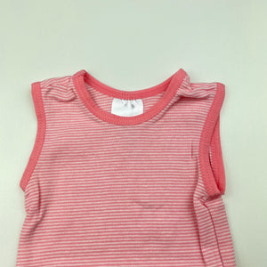 Girls Target, pink stripe cotton singlet top, FUC, size 0000,  