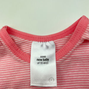 Girls Target, pink stripe cotton singlet top, FUC, size 0000,  