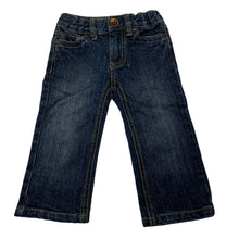 Load image into Gallery viewer, unisex Pumpkin Patch, dark stretch denim jeans, adjustable, GUC, size 1,  