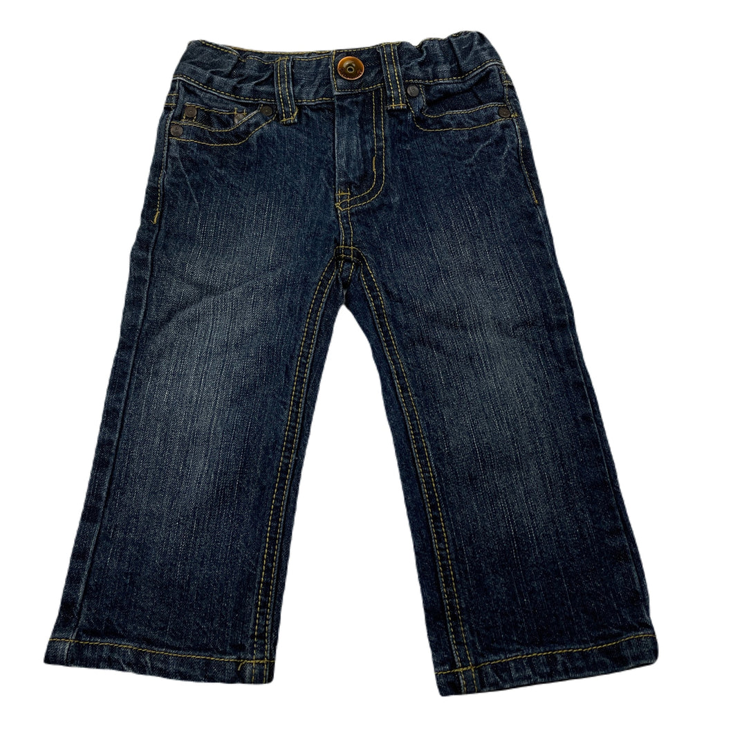 unisex Pumpkin Patch, dark stretch denim jeans, adjustable, GUC, size 1,  