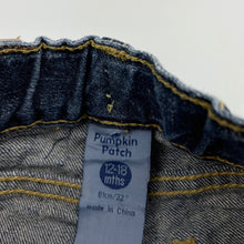 Load image into Gallery viewer, unisex Pumpkin Patch, dark stretch denim jeans, adjustable, GUC, size 1,  