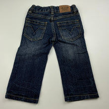 Load image into Gallery viewer, unisex Pumpkin Patch, dark stretch denim jeans, adjustable, GUC, size 1,  