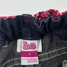 Load image into Gallery viewer, Girls H&amp;T, dark denim jeans, adjustable, Inside leg: 31cm, GUC, size 4,  