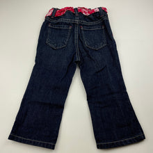 Load image into Gallery viewer, Girls H&amp;T, dark denim jeans, adjustable, Inside leg: 31cm, GUC, size 4,  