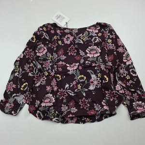 Girls Witchery, floral lightweight frill blouse / top, NEW, size 5,  
