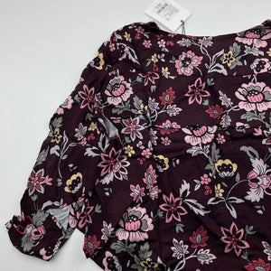 Girls Witchery, floral lightweight frill blouse / top, NEW, size 5,  