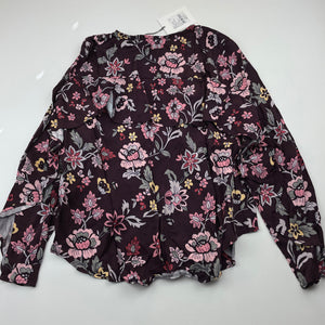 Girls Witchery, floral lightweight frill blouse / top, NEW, size 8,  
