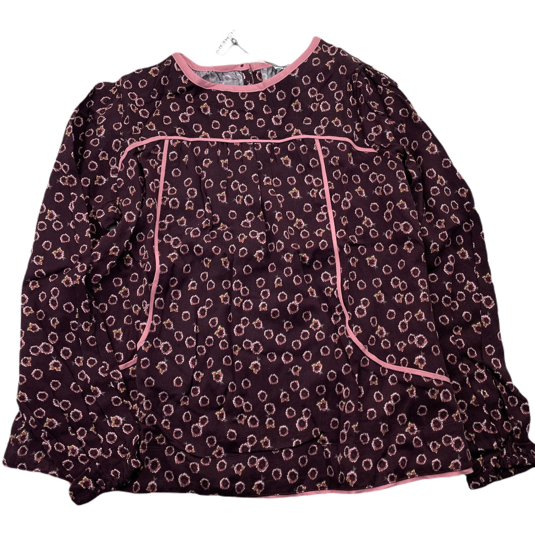 Girls Witchery, plum floral long sleeve gypsy top, NEW, size 6,  