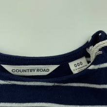 Load image into Gallery viewer, Girls Country Road, navy soft cotton long sleeve top, NEW, size 000,  