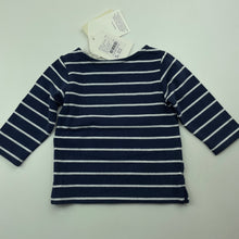 Load image into Gallery viewer, Girls Country Road, navy soft cotton long sleeve top, NEW, size 000,  