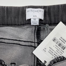 Load image into Gallery viewer, Girls Witchery, knit stretch denim pants, elasticated, Inside leg: 56cm, NEW, size 10,  