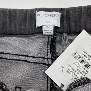 Girls Witchery, knit stretch denim pants, elasticated, Inside leg: 56cm, NEW, size 10,  