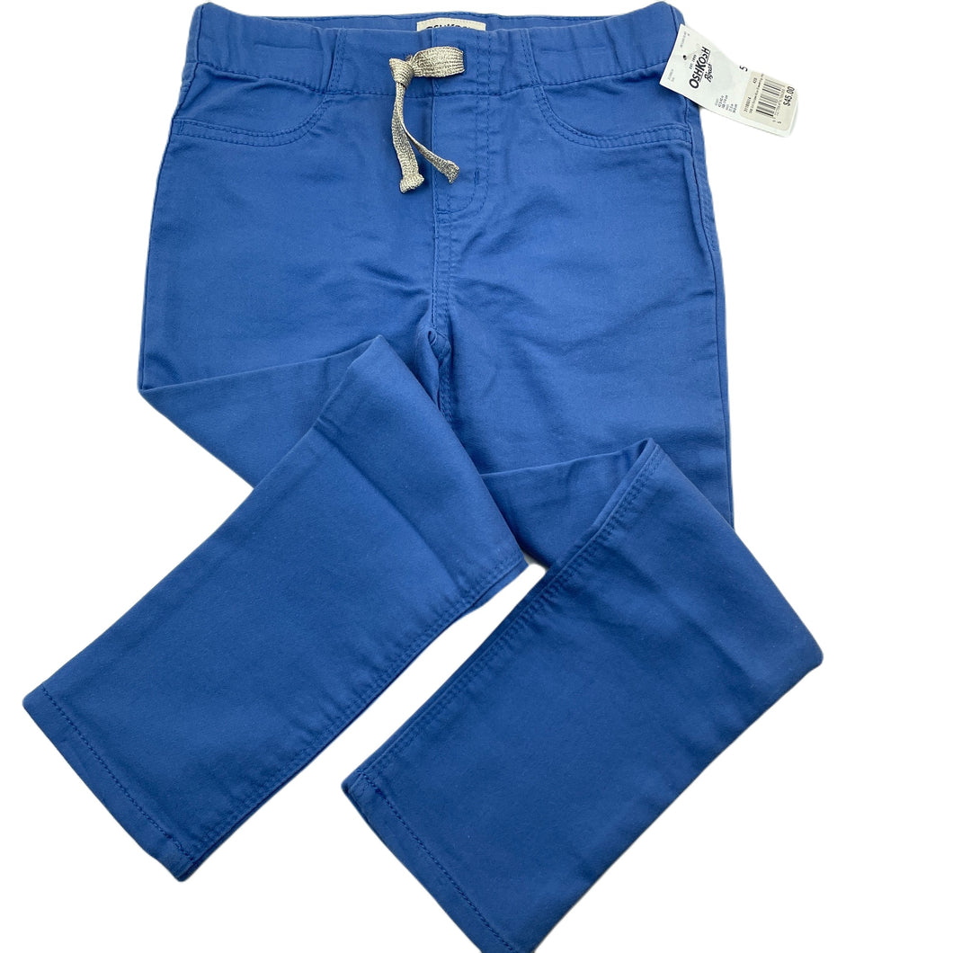Girls Osh Kosh, blue jeggings / pants, elasticated, Inside leg: 42cm, NEW, size 5,  