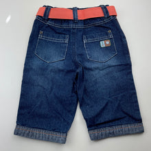Load image into Gallery viewer, Boys Sprout, blue denim long shorts, elasticated, Inside leg: 20cm, EUC, size 2,  