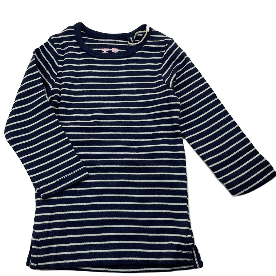 Girls Cotton On, navy soft cotton long sleeve top, NEW, size 1,  