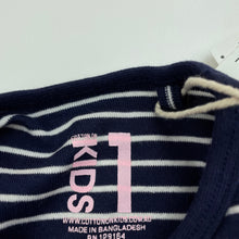 Load image into Gallery viewer, Girls Cotton On, navy soft cotton long sleeve top, NEW, size 1,  