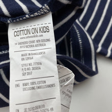 Load image into Gallery viewer, Girls Cotton On, navy soft cotton long sleeve top, NEW, size 1,  