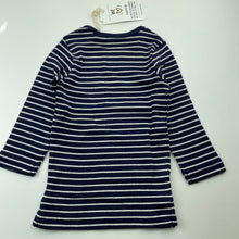 Load image into Gallery viewer, Girls Cotton On, navy soft cotton long sleeve top, NEW, size 1,  
