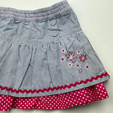 Load image into Gallery viewer, Girls Sprout, lightweight cotton skirt, elasticated, L: 24cm, EUC, size 1,  