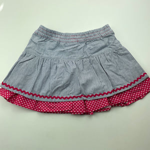 Girls Sprout, lightweight cotton skirt, elasticated, L: 24cm, EUC, size 1,  